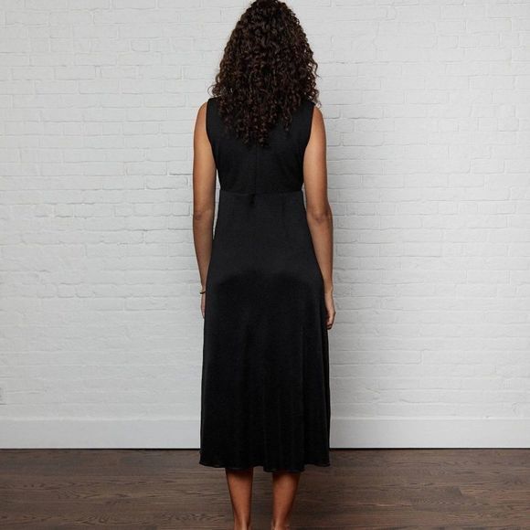 NWOT EMILIA GEORGE "Meghan Dress" Black Criss Cross Front‎ Maternity Dress (M) - Picture 5 of 16